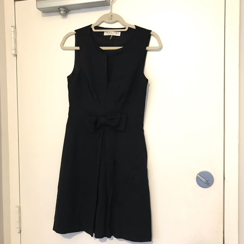 NWOT Trina Turk black dress with bow